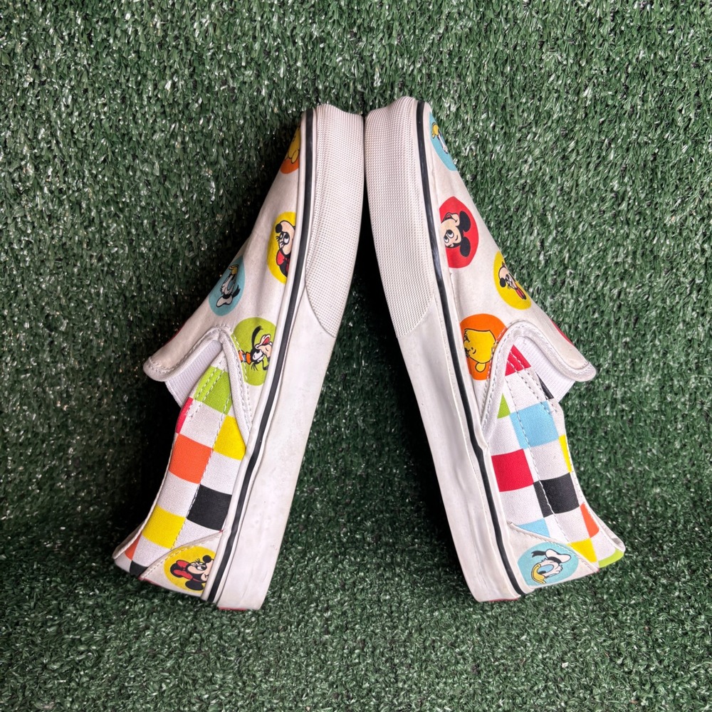 Vans Disney 50th Anniversary Mickeys Friend Slip On Sneakers White Womens Sz 7.5 - Picture 6 of 9